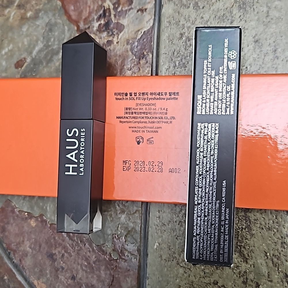 TOUCH IN SOL fill up eyeshadow palette w HAUS laboratories brow lash sparkle top - Picture 5 of 5